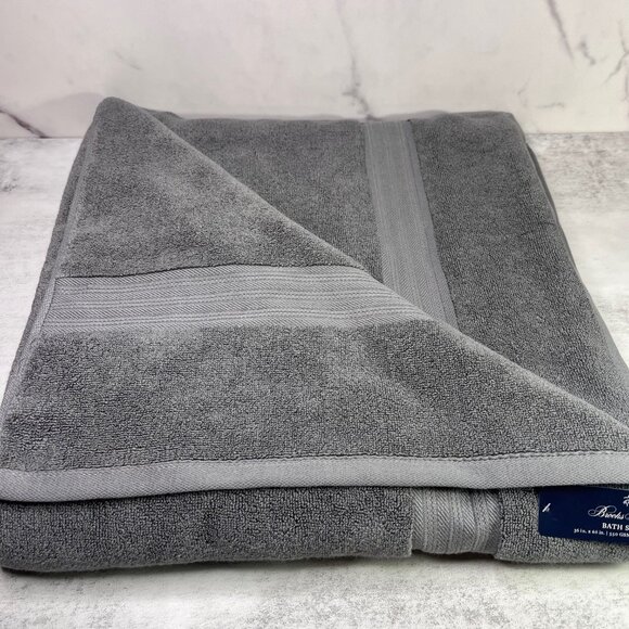 2 Brooks Brothers Premium Bath & Oversized Bath Sheet Towel Set - Picture 4 of 4